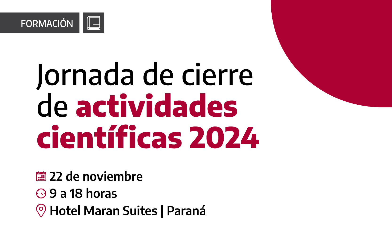 Jornada de cierre de actividades científicas