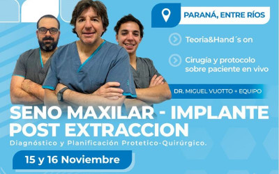 Curso sobre Seno Maxilar-Implante Post Extracción