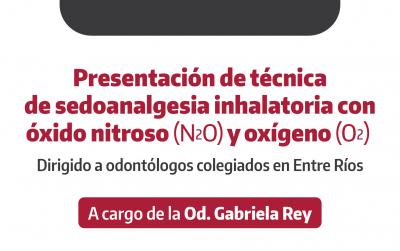 Presentación de técnica de sedoanalgesia inhalatoria con óxido nitroso y oxígeno 